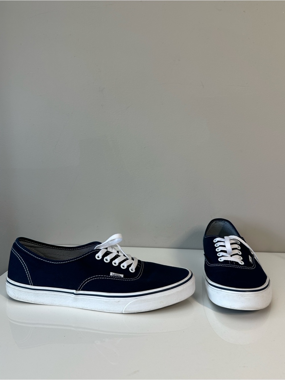 Vans Men’s Authentic Navy Dress Blue/ True White Size 12